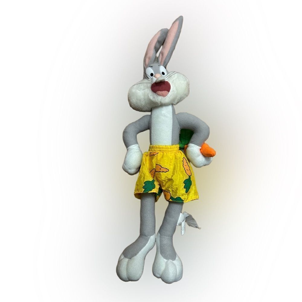 Vintage 1999 Bugs Bunny Carrot Stuffed Animal